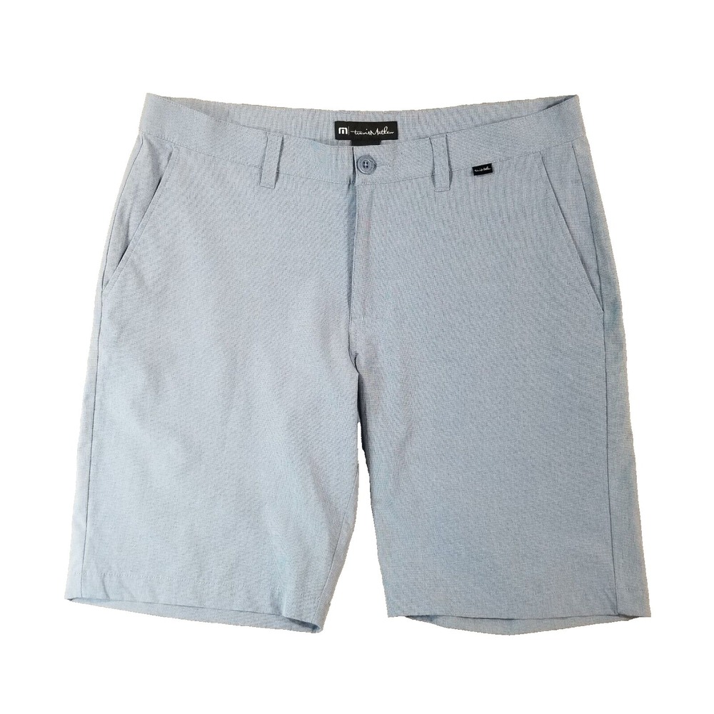 Travis Mathew golf shorts mens 36x 10.5 blue dry fit flex stretch Outdoor Sports